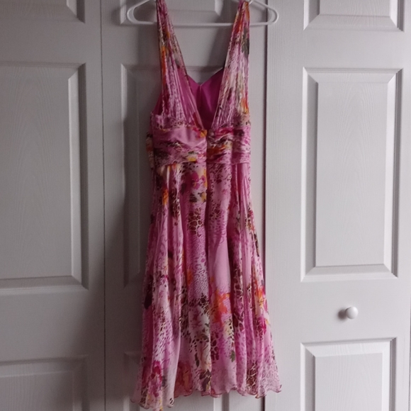 Silk cheetah and floral dress tailored dress(ice) - Picture 5 of 6